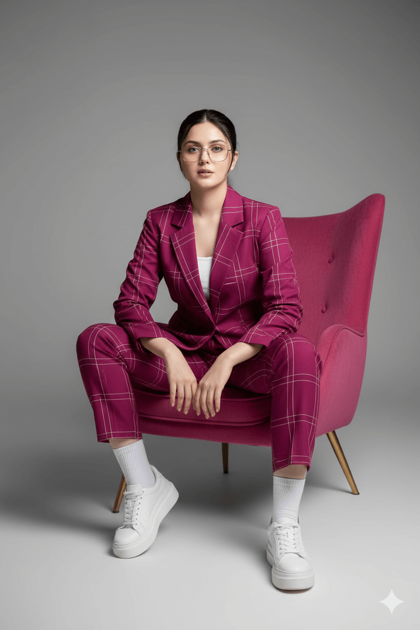 The Pink Plaid Power Suit