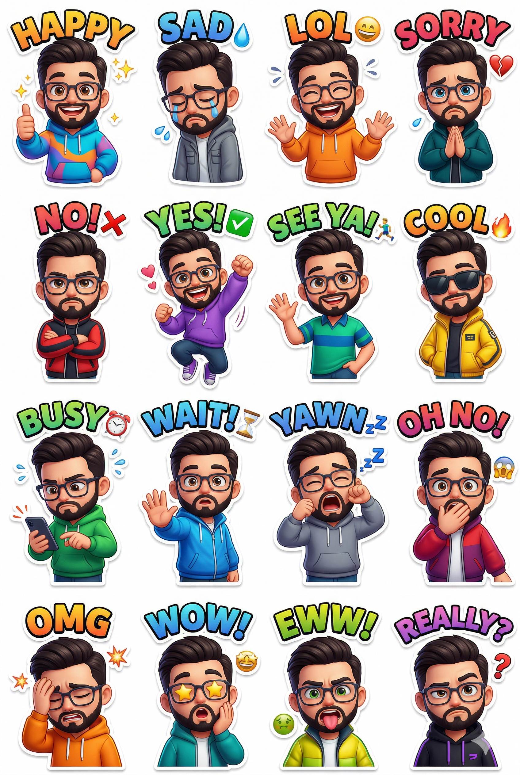 3D Avatar Sticker Pack