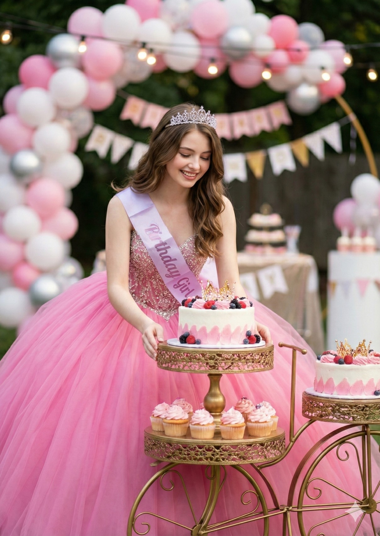 The Birthday Girl and Her Cake