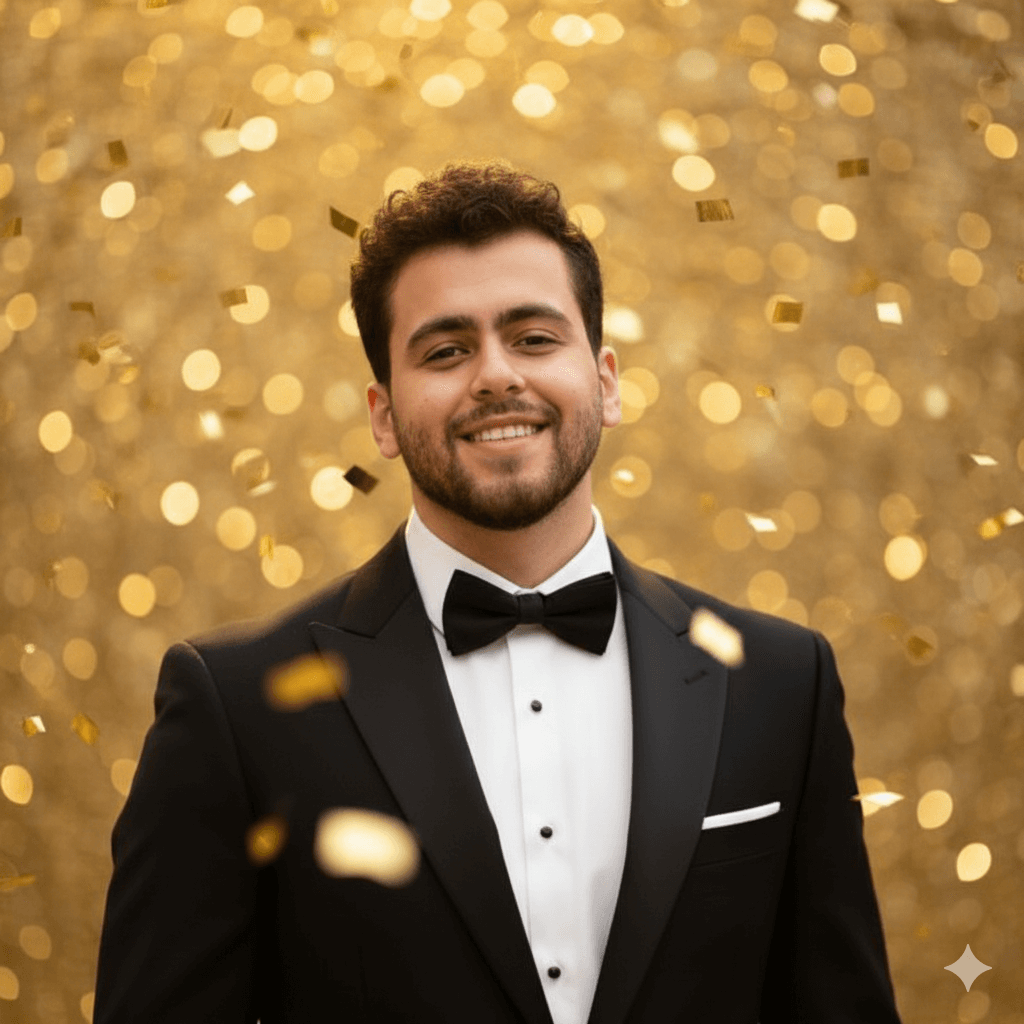 Golden Hour Tuxedo Portrait